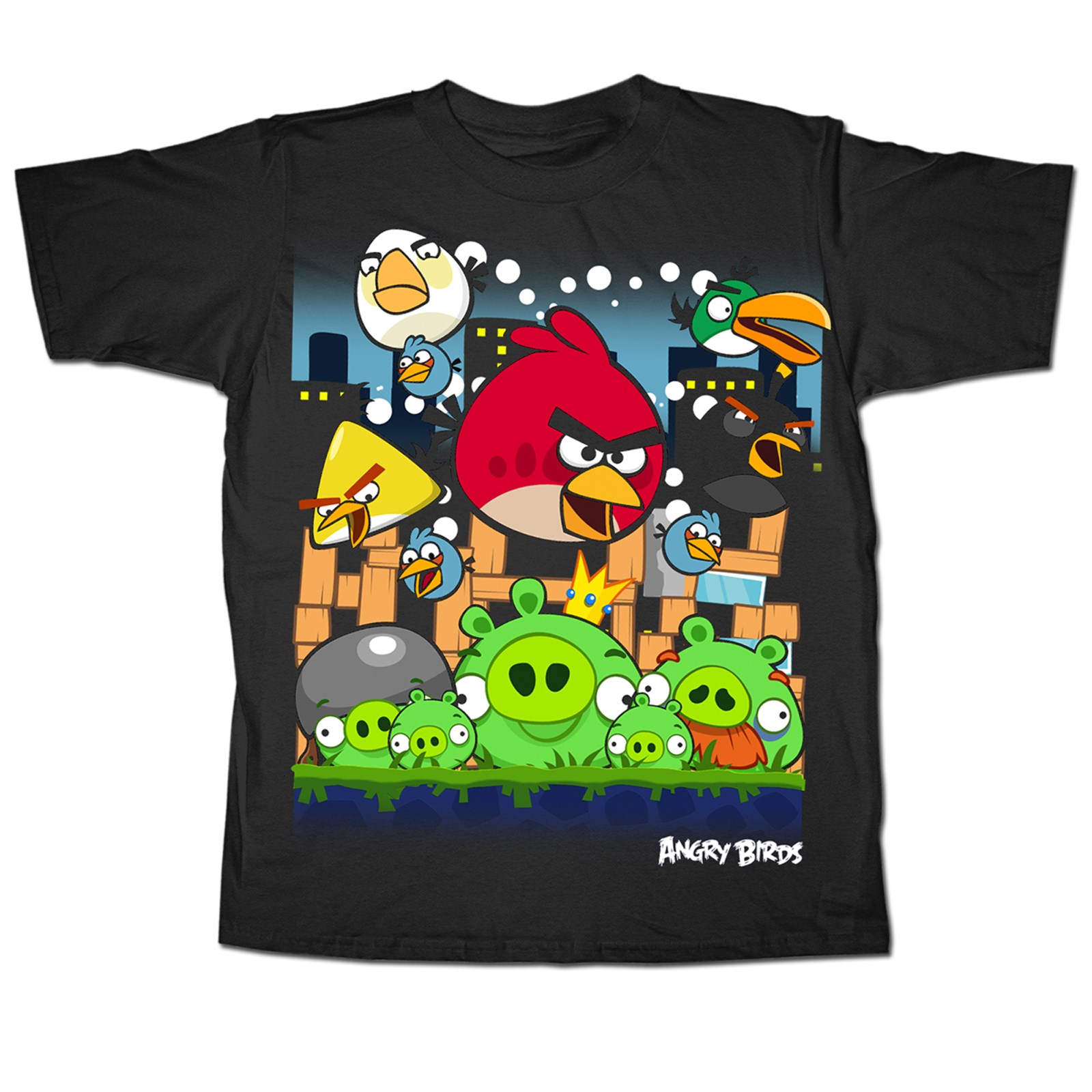 Black Angry Birds T-Shirt