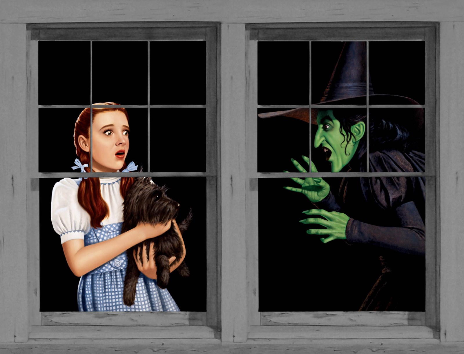 Dorothy and the Witch Halloween Window Posters