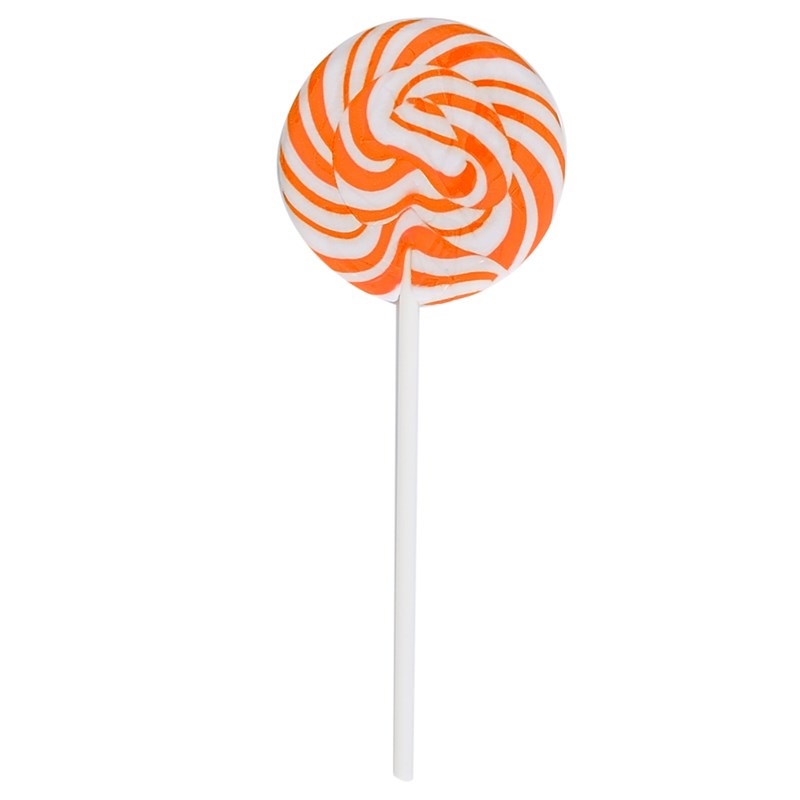 Orange and White Whirly Pops for the 2022 Costume season.