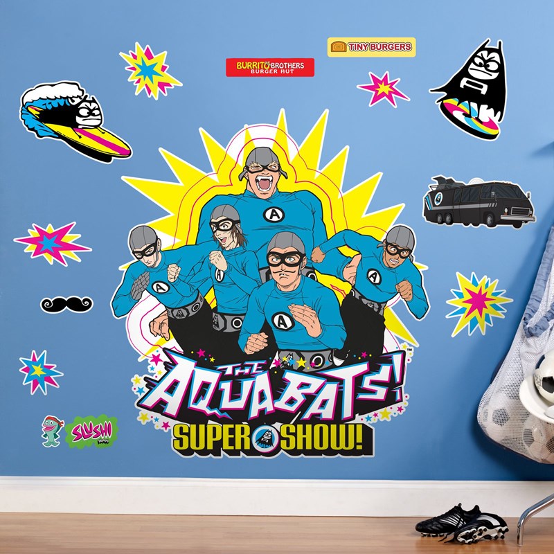 The Aquabats Supershow 3D Giant Wall Decals for the 2022 Costume season.