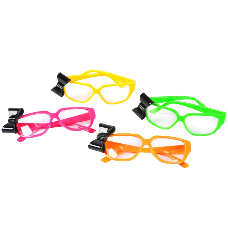 Neon Nerd Glasses with Bow for the 2022 Costume season.