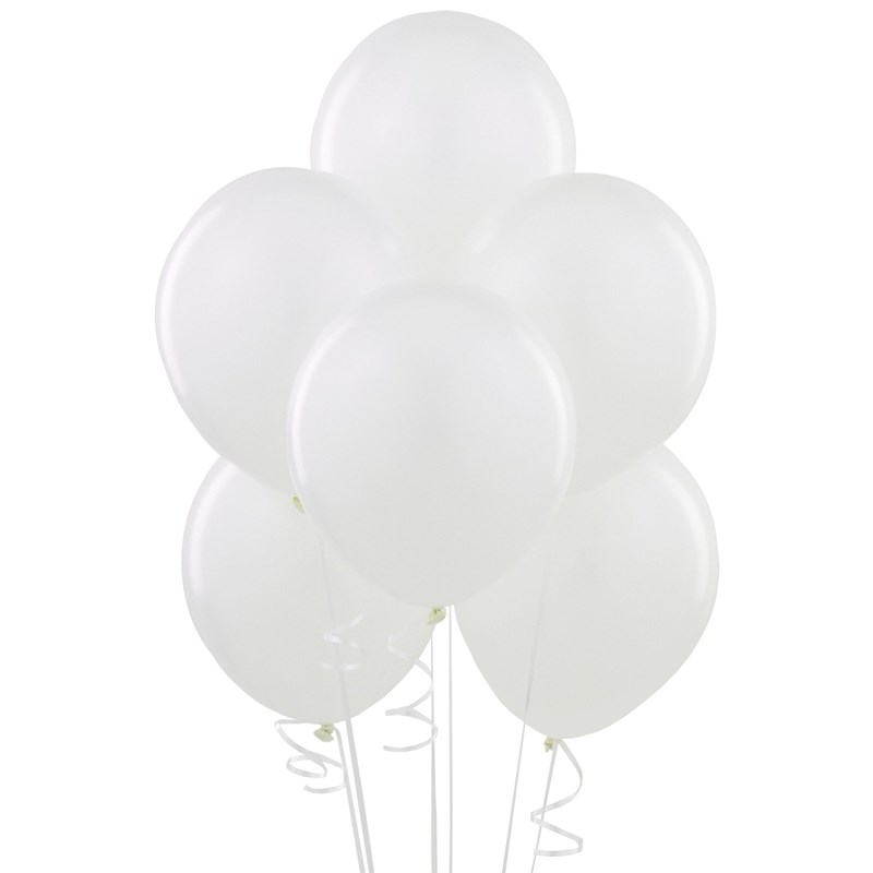 Bright White (White) Latex Balloons (6 count) for the 2022 Costume season.