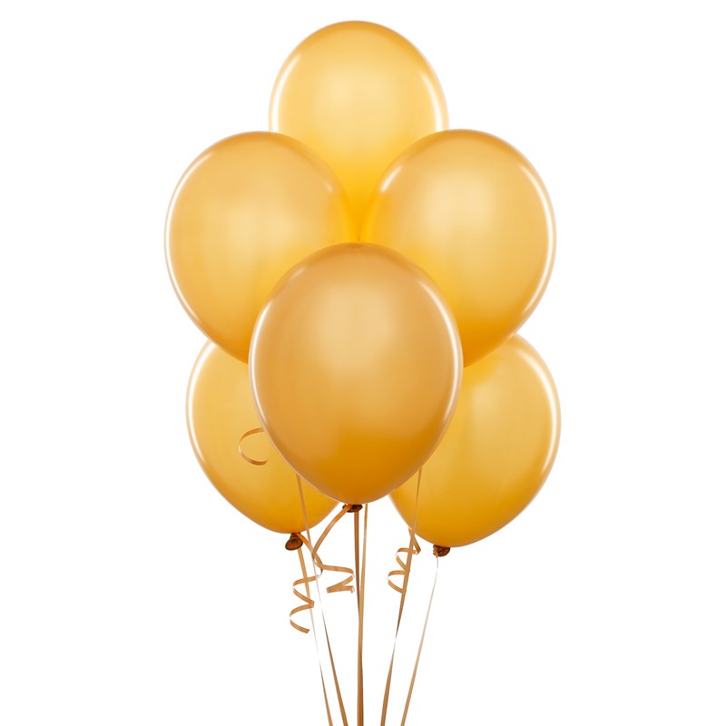 Gold Latex Balloons (6 count) for the 2022 Costume season.
