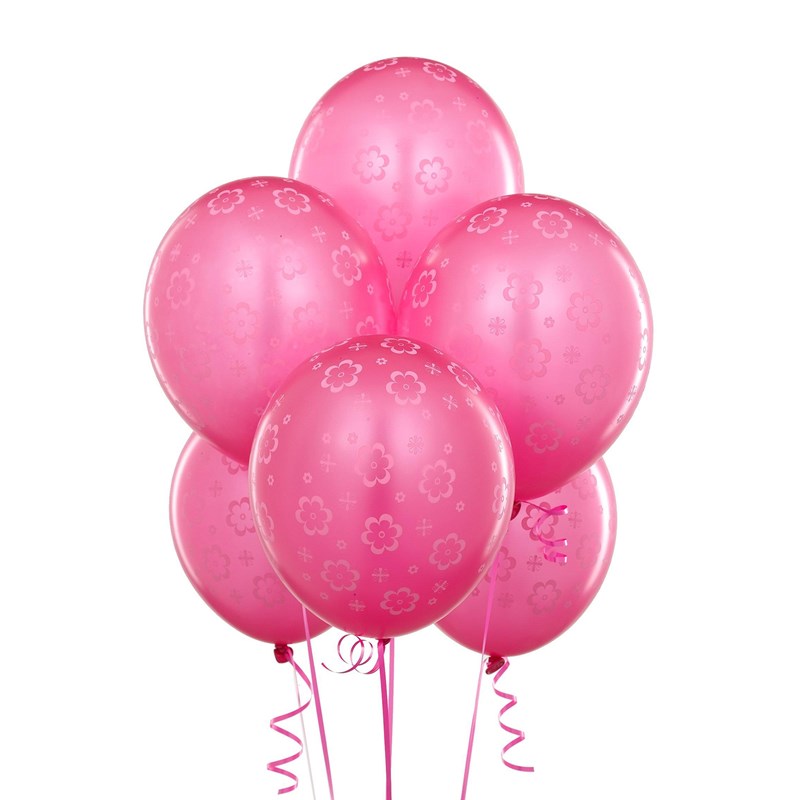 Magenta with Pink Flowers Balloons (6 count) for the 2022 Costume season.