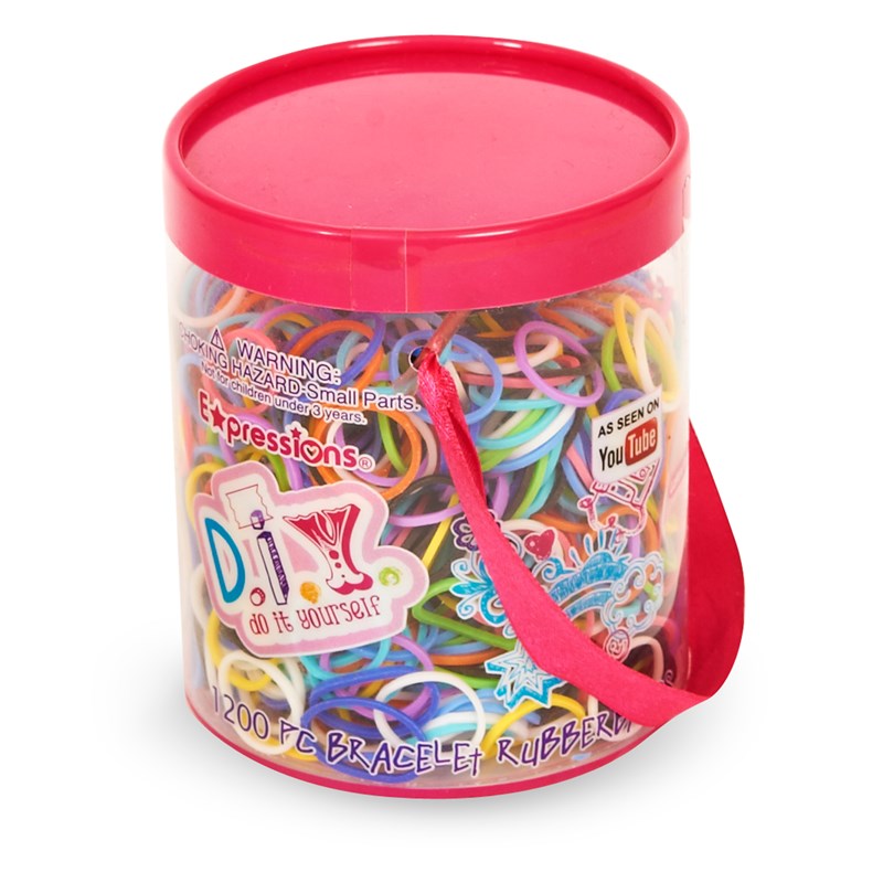 Loom Rubber Bands in Canister for the 2022 Costume season.