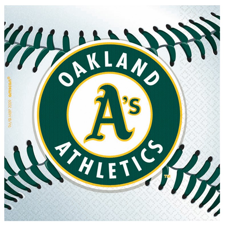 Oakland Athletics Baseball   Beverage Napkins (36 count) for the 2022 Costume season.