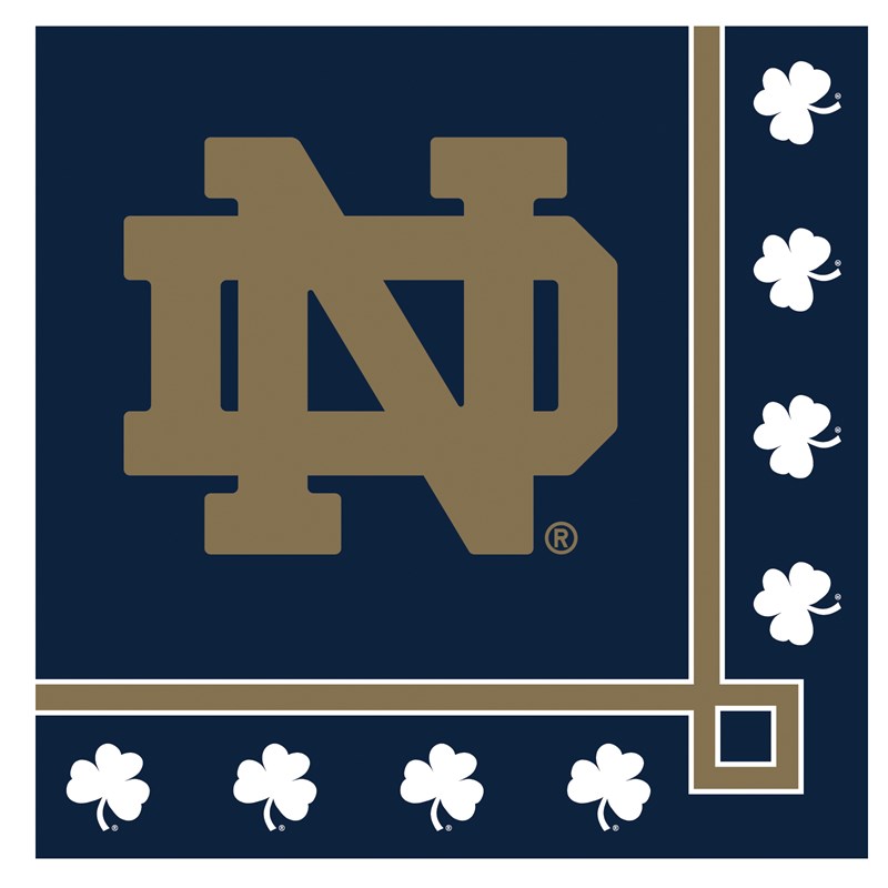 Notre Dame Fighting Irish   Beverage Napkins (20 count) for the 2022 Costume season.