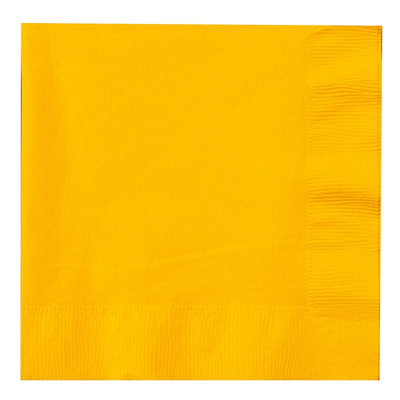 School Bus Yellow (Yellow) Lunch Napkins (50 count) for the 2022 Costume season.