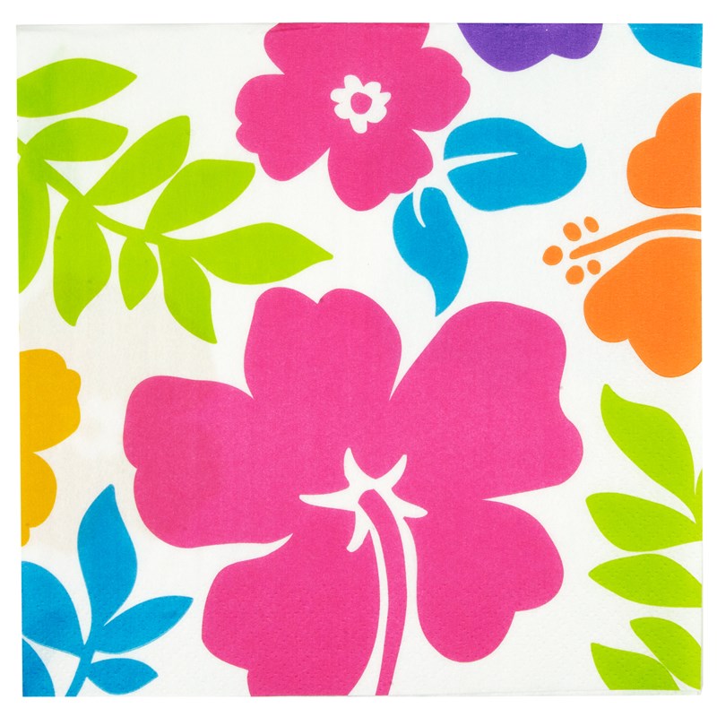 Hibiscus White Lunch Napkins (100 count) for the 2022 Costume season.