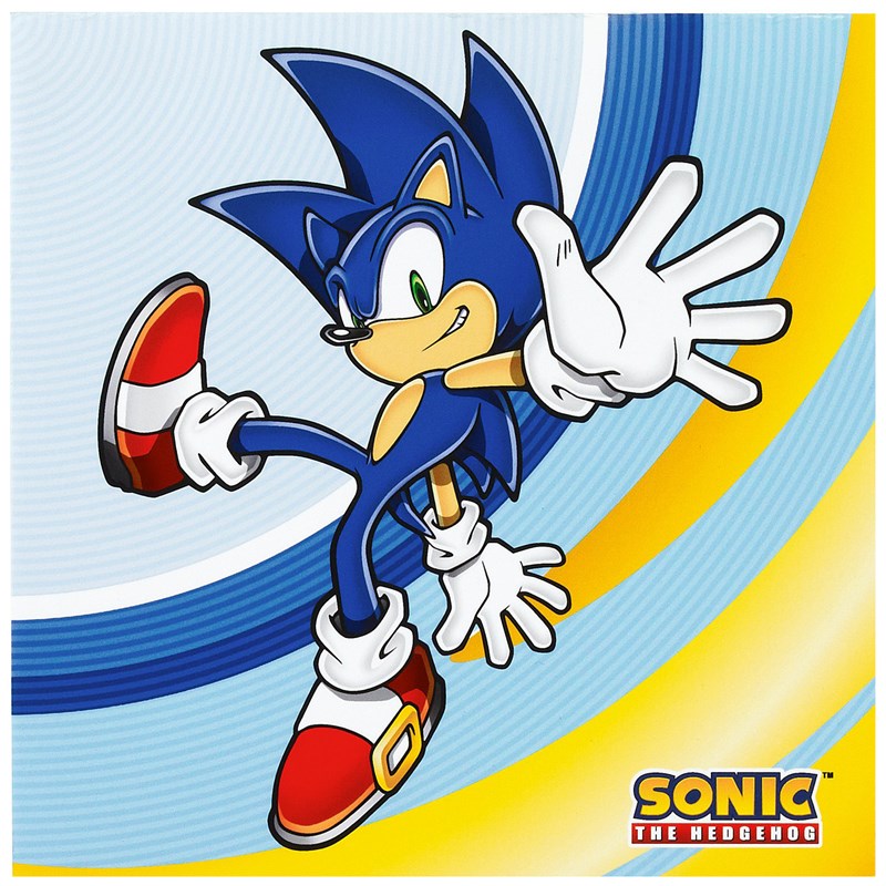 Sonic the Hedgehog Lunch Napkins (16 count) for the 2022 Costume season.