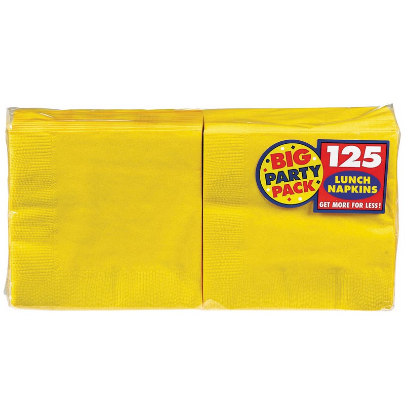 Yellow Sunshine Big Party Pack   Lunch Napkins (125 count) for the 2022 Costume season.