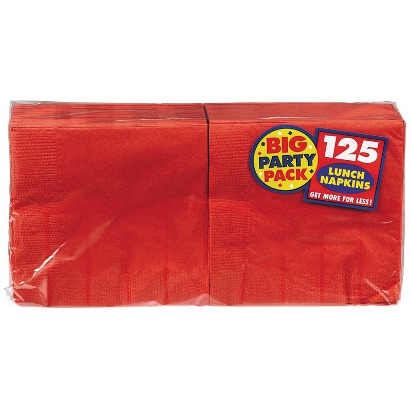 Apple Red Big Party Pack   Lunch Napkins (125 count) for the 2022 Costume season.