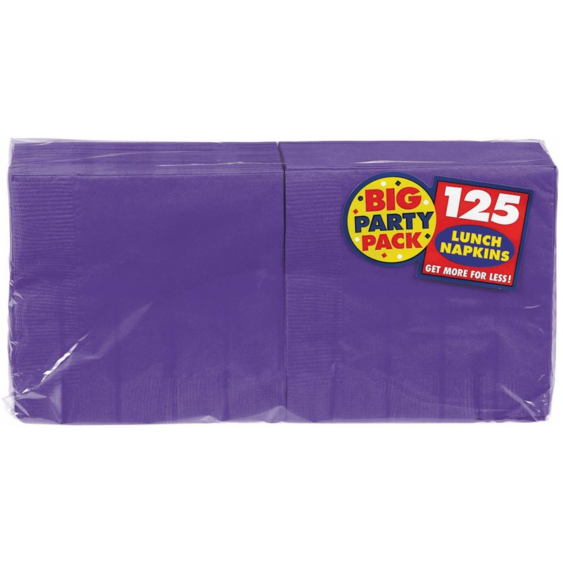 New Purple Big Party Pack   Lunch Napkins (125 count) for the 2022 Costume season.