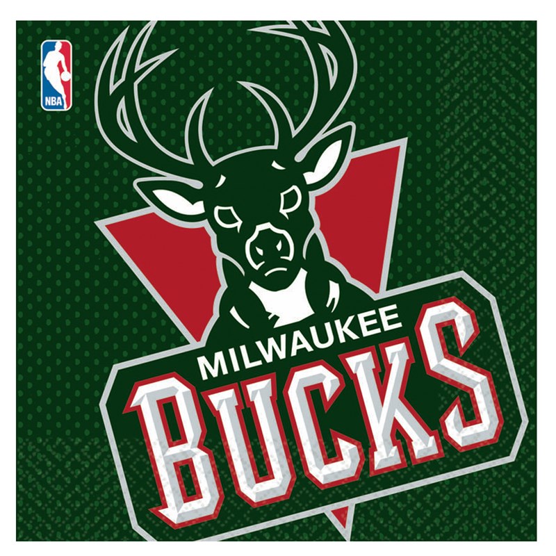 Milwaukee Bucks Basketball   Lunch Napkins (16 count) for the 2022 Costume season.