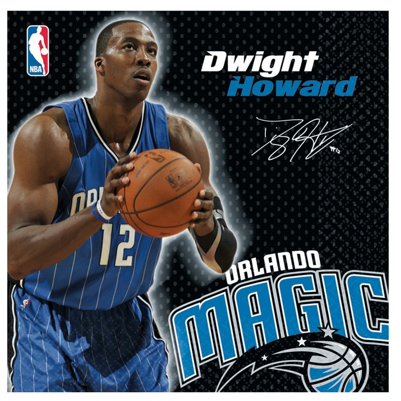 Orlando Magic Dwight Howard Basketball   Lunch Napkins (16 count) for the 2022 Costume season.