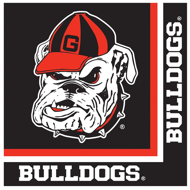 Georgia Bulldogs   Lunch Napkins (20 count) for the 2022 Costume season.