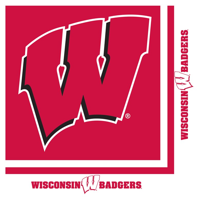 Wisconsin Badgers   Lunch Napkins (20 count) for the 2022 Costume season.