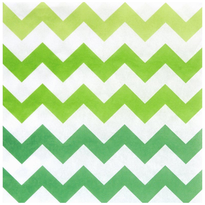 Chevron Green Lunch Napkins (20 count) for the 2022 Costume season.