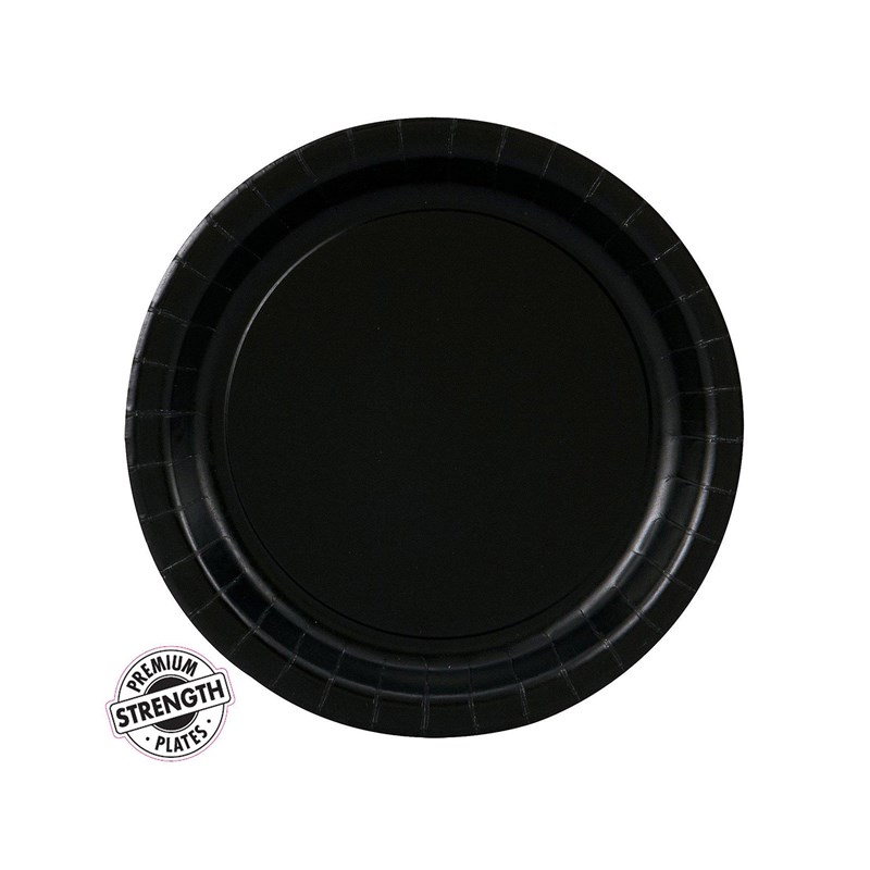 Black Velvet (Black) Dessert Plates (24 count) for the 2022 Costume season.