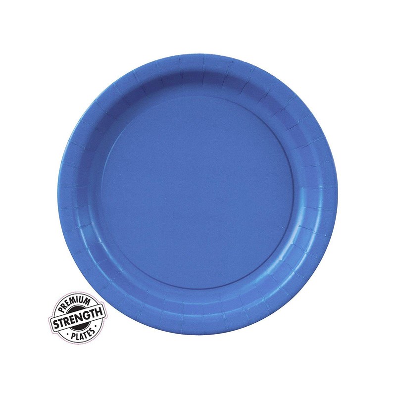 True Blue (Blue) Paper Dessert Plates (24 count) for the 2015 Costume season.