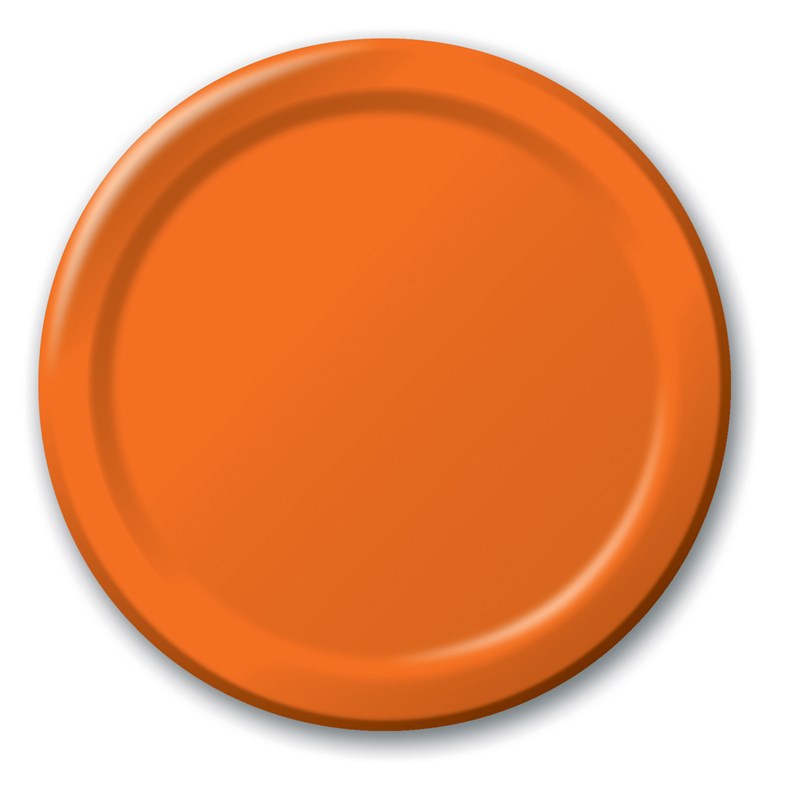 Sunkissed Orange (Orange) Dinner Plates (24 count) for the 2022 Costume season.
