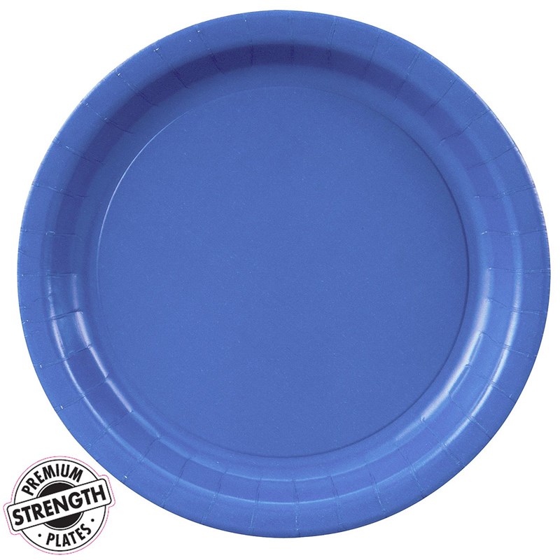 True Blue (Blue) Paper Dinner Plates (24 count) for the 2015 Costume season.