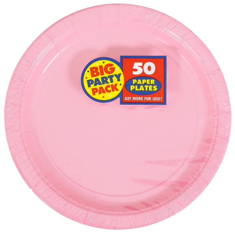 New Pink Big Party Pack   Dinner Plates (50 count) for the 2022 Costume season.