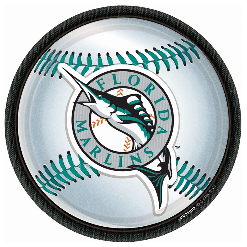 Florida Marlins Baseball   Round Dinner Plates (18 count) for the 2022 Costume season.