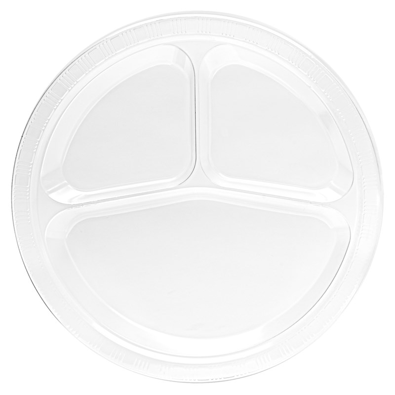 Clear Plastic Divided Dinner Plates (20 count) for the 2022 Costume season.