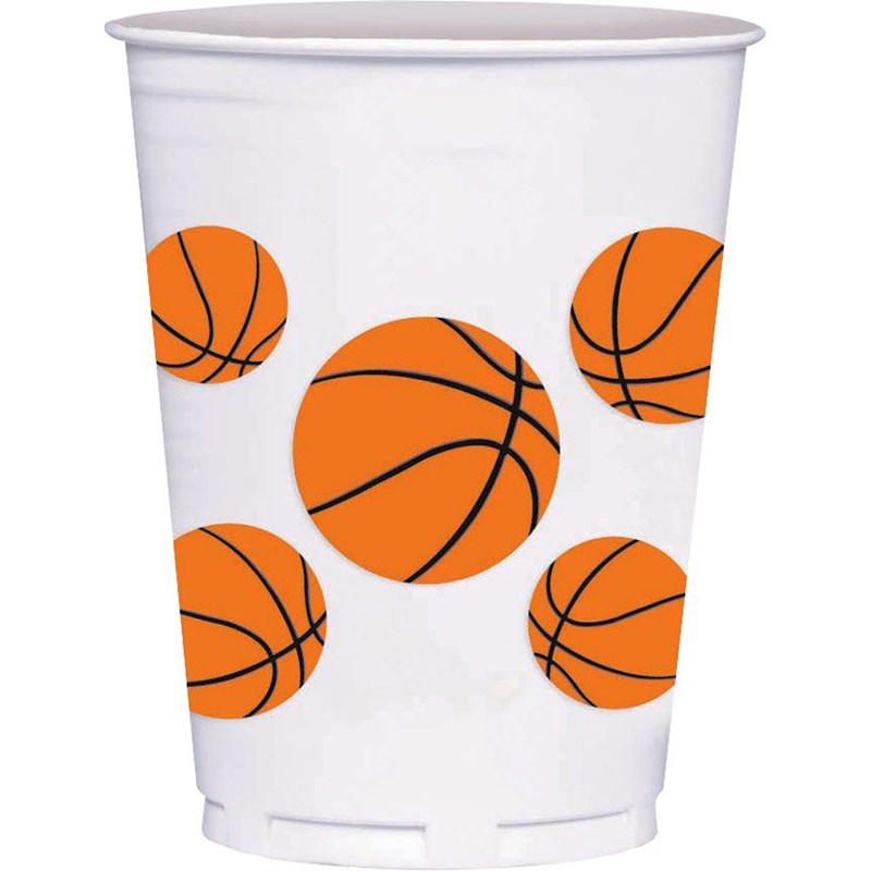 Basketball 14 oz. Plastic Cups (8 count) for the 2022 Costume season.