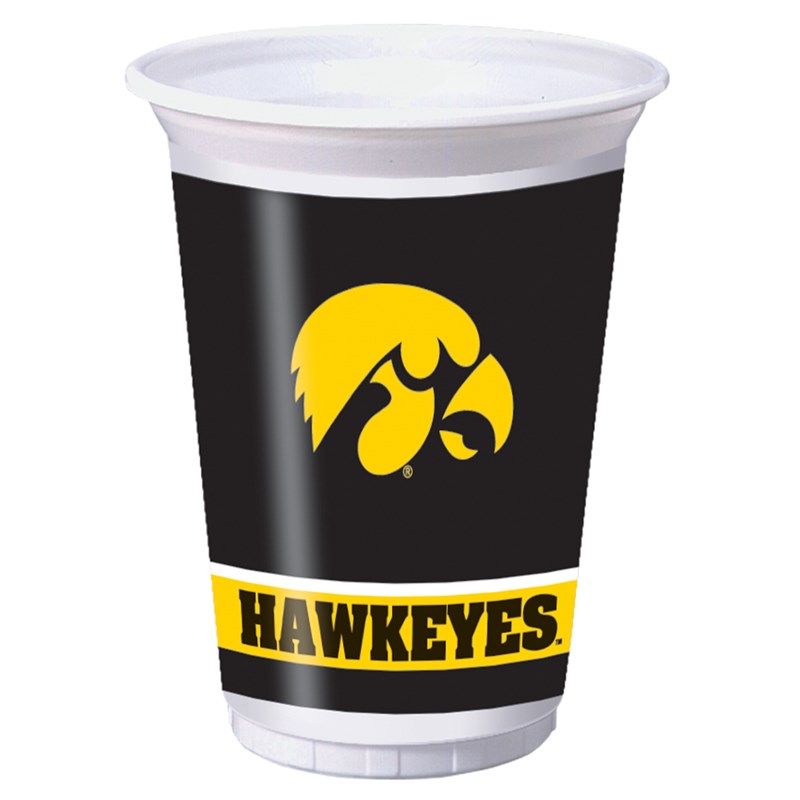 Iowa Hawkeyes   20 oz. Plastic Cups (8 count) for the 2022 Costume season.