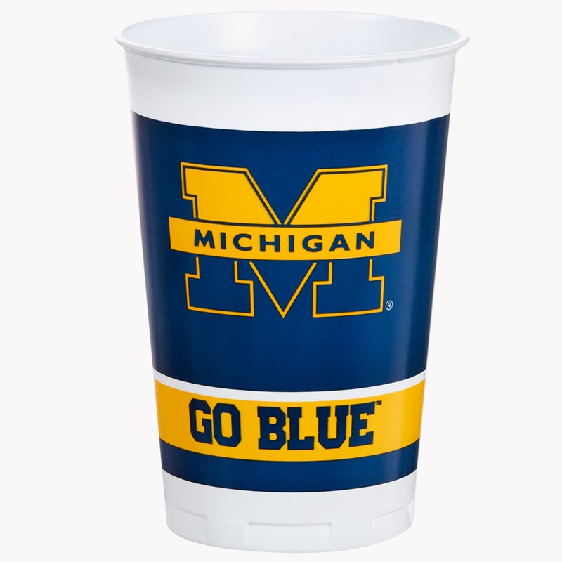 Michigan Wolverines   20 oz. Plastic Cups (8 count) for the 2022 Costume season.