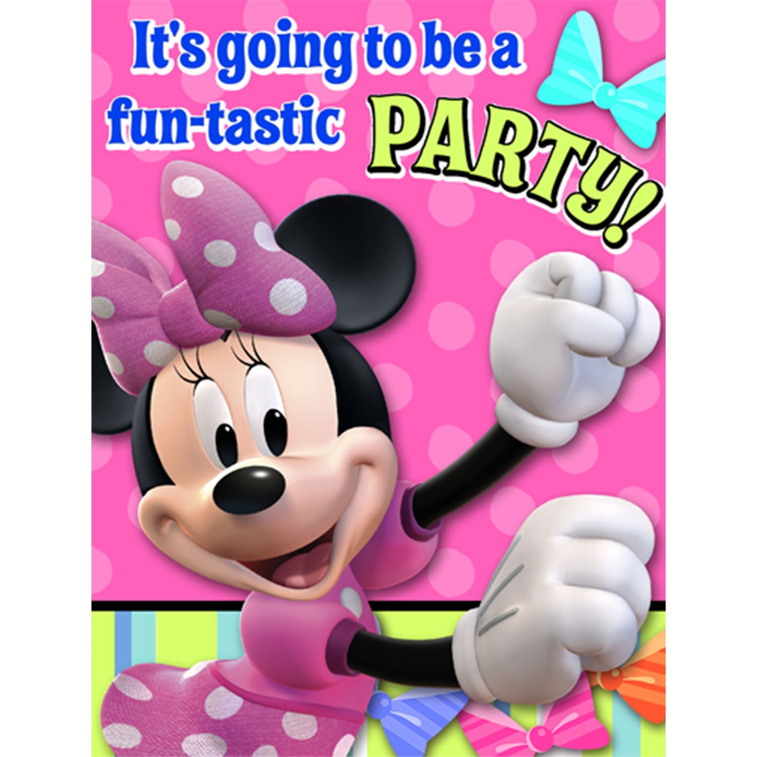 Disney Minnie Mouse Bow-tique Invitations 8 count