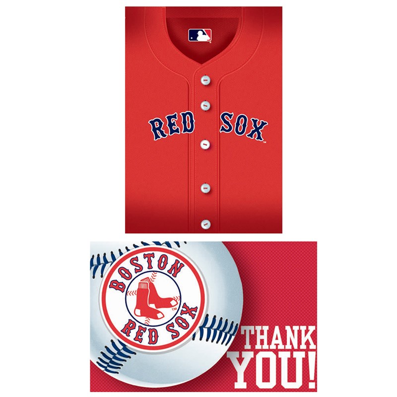 Boston Red Sox Baseball   Invitation and Thank You Combo (8 each) for the 2022 Costume season.