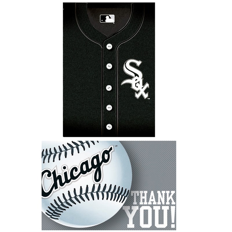 Chicago White Sox Baseball   Invitation and Thank You Combo (8 each) for the 2022 Costume season.