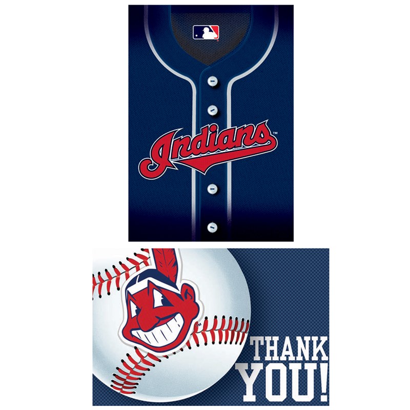 Cleveland Indians Baseball   Invitation and Thank You Combo (8 each) for the 2022 Costume season.