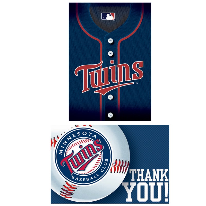 Minnesota Twins Baseball   Invitation and Thank You Combo (8 each) for the 2022 Costume season.