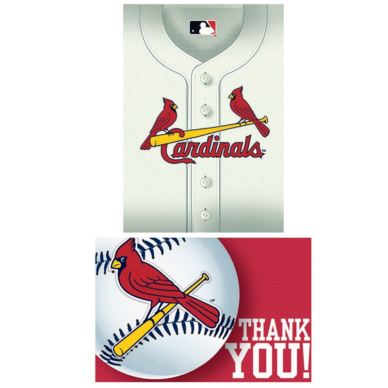 St. Louis Cardinals Baseball   Invitation and Thank You Combo (8 each) for the 2022 Costume season.