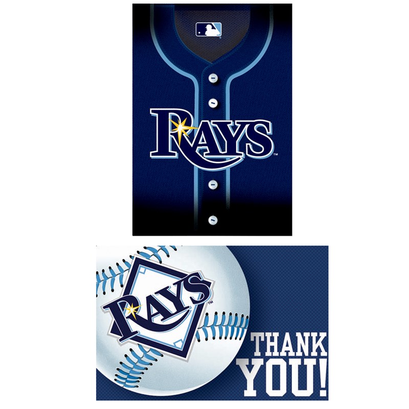 Tampa Bay Rays Baseball   Invitation and Thank You Combo (8 each) for the 2022 Costume season.