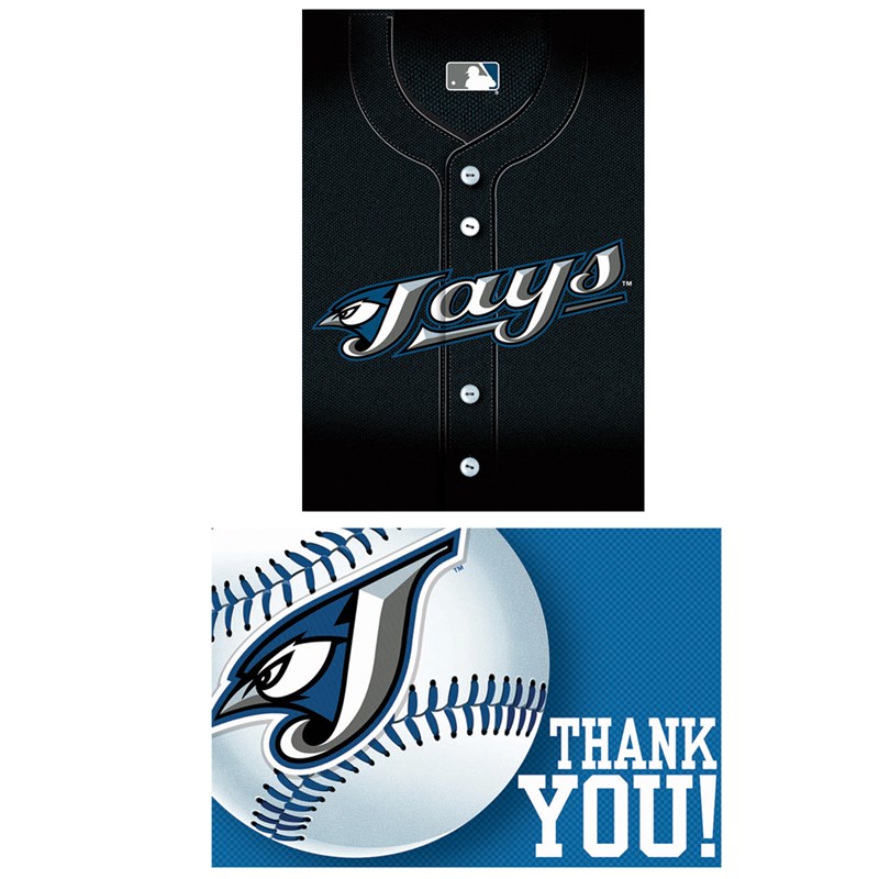 Toronto Blue Jays Baseball   Invitation and Thank You Combo (8 each) for the 2022 Costume season.