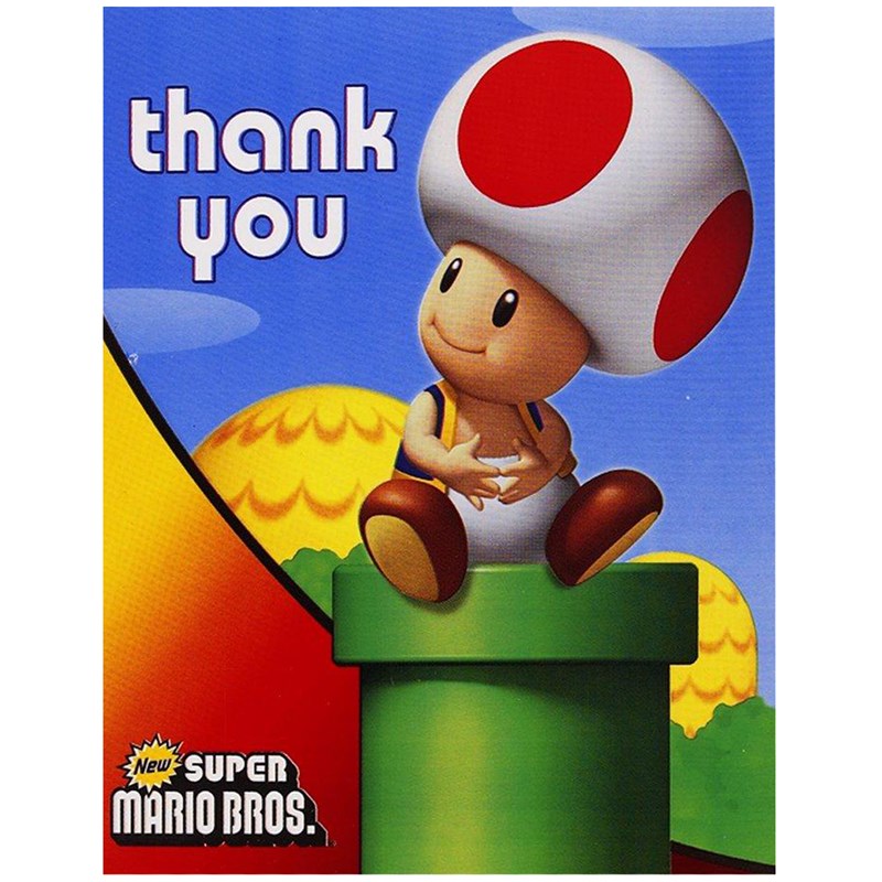 Super Mario Bros. Thank You Cards (8 count) for the 2022 Costume season.