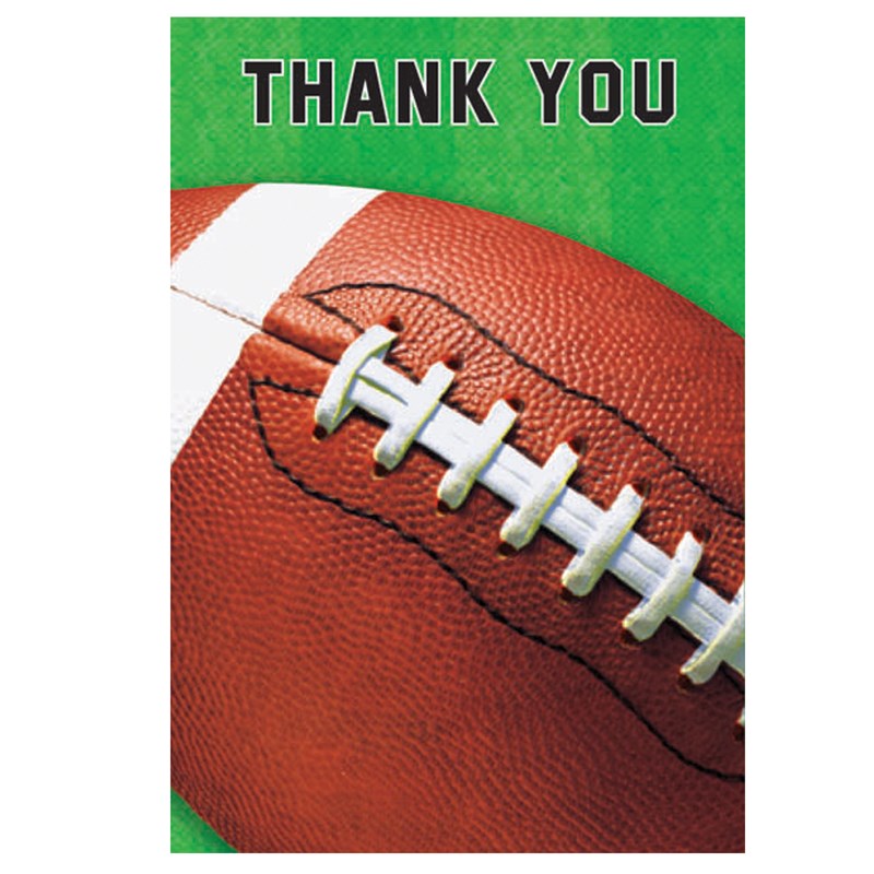 Football Fan   Thank You Cards (8 count) for the 2022 Costume season.