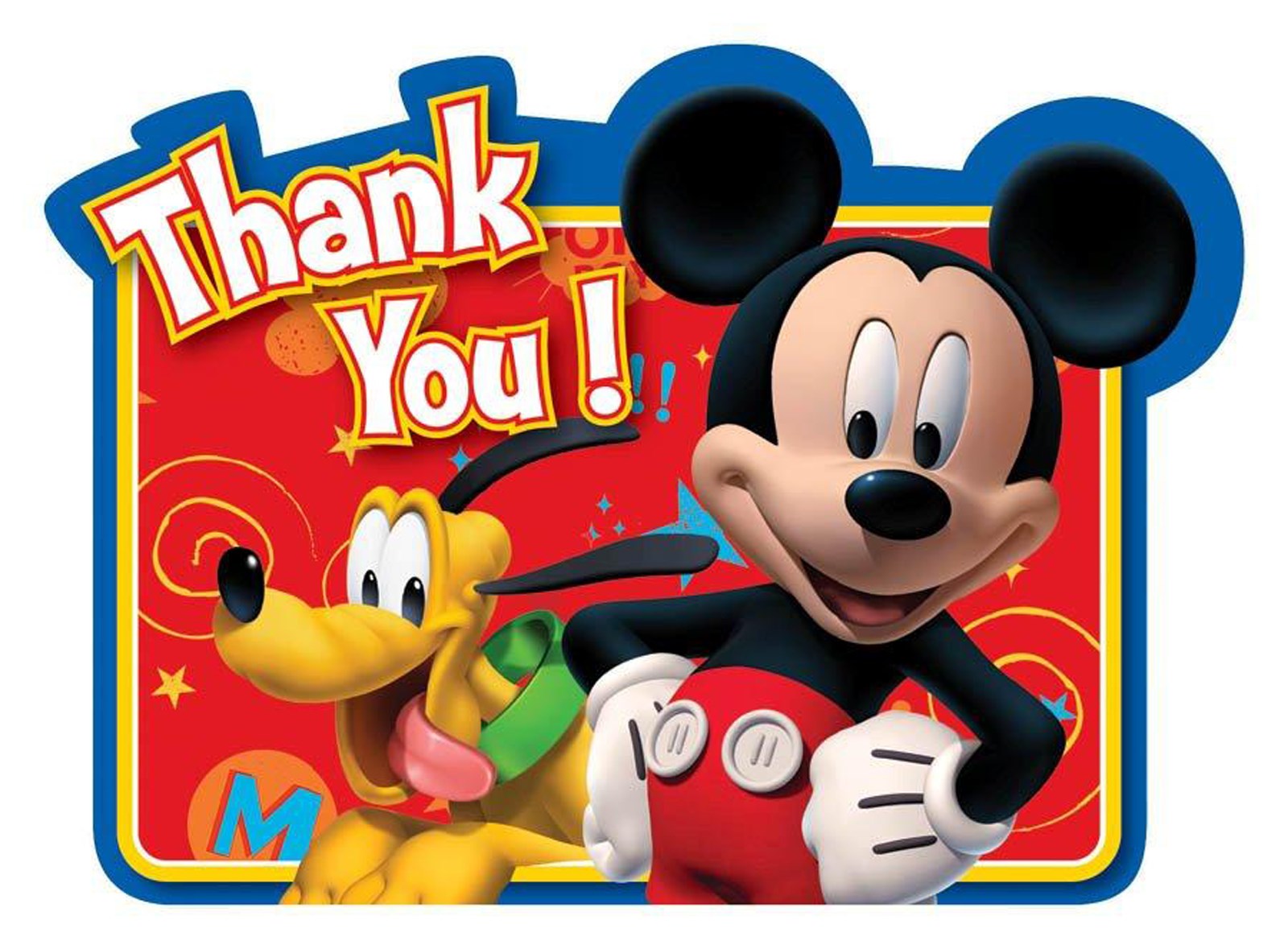 Disney Mickey Fun and Friends Thank You Cards 8 count