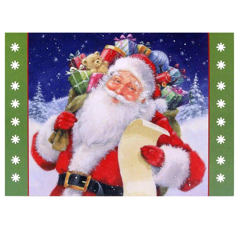 Santa Carrying Presents Greeting Cards (16 count) for the 2022 Costume season.