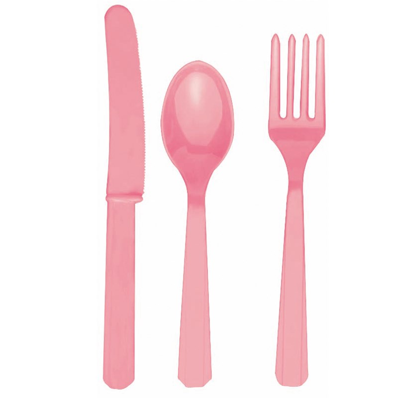Pretty Pink Forks, Knives Spoons (8 each) for the 2022 Costume season.