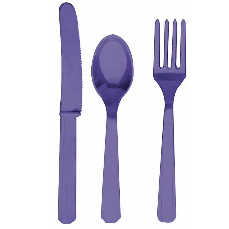 New Purple Forks, Knives Spoons (8 each) for the 2022 Costume season.
