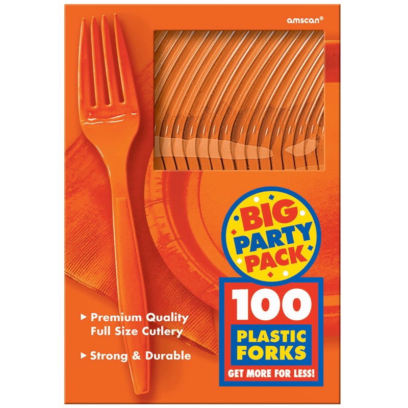Orange Peel Big Party Pack   Forks (100 count) for the 2022 Costume season.