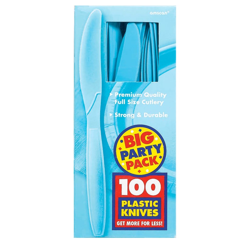 Caribbean Blue Big Party Pack   Knives (100 count) for the 2022 Costume season.