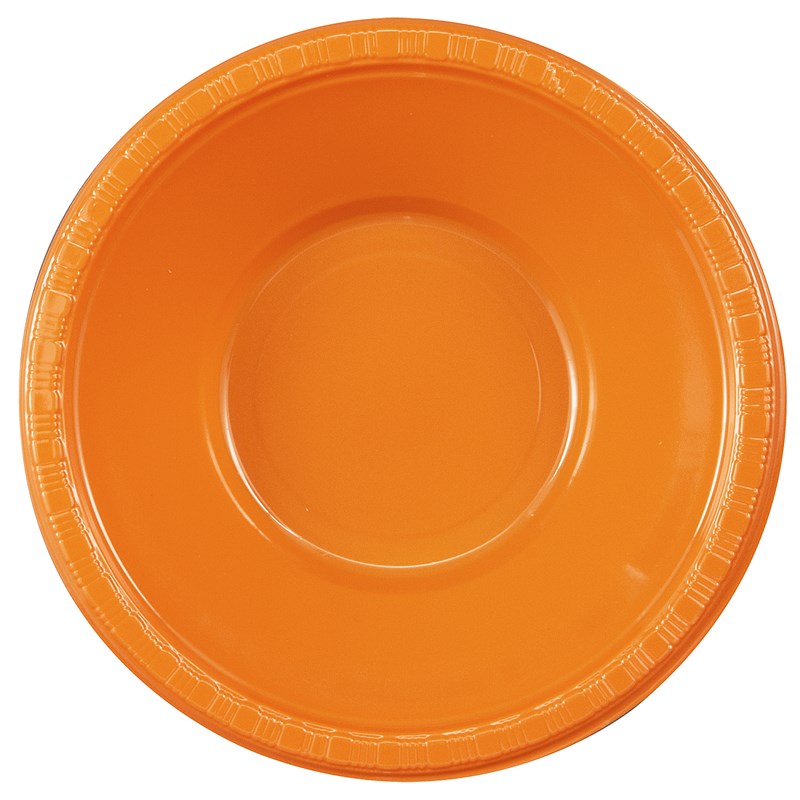 Sunkissed Orange (Orange) Plastic Bowls (20 count) for the 2022 Costume season.