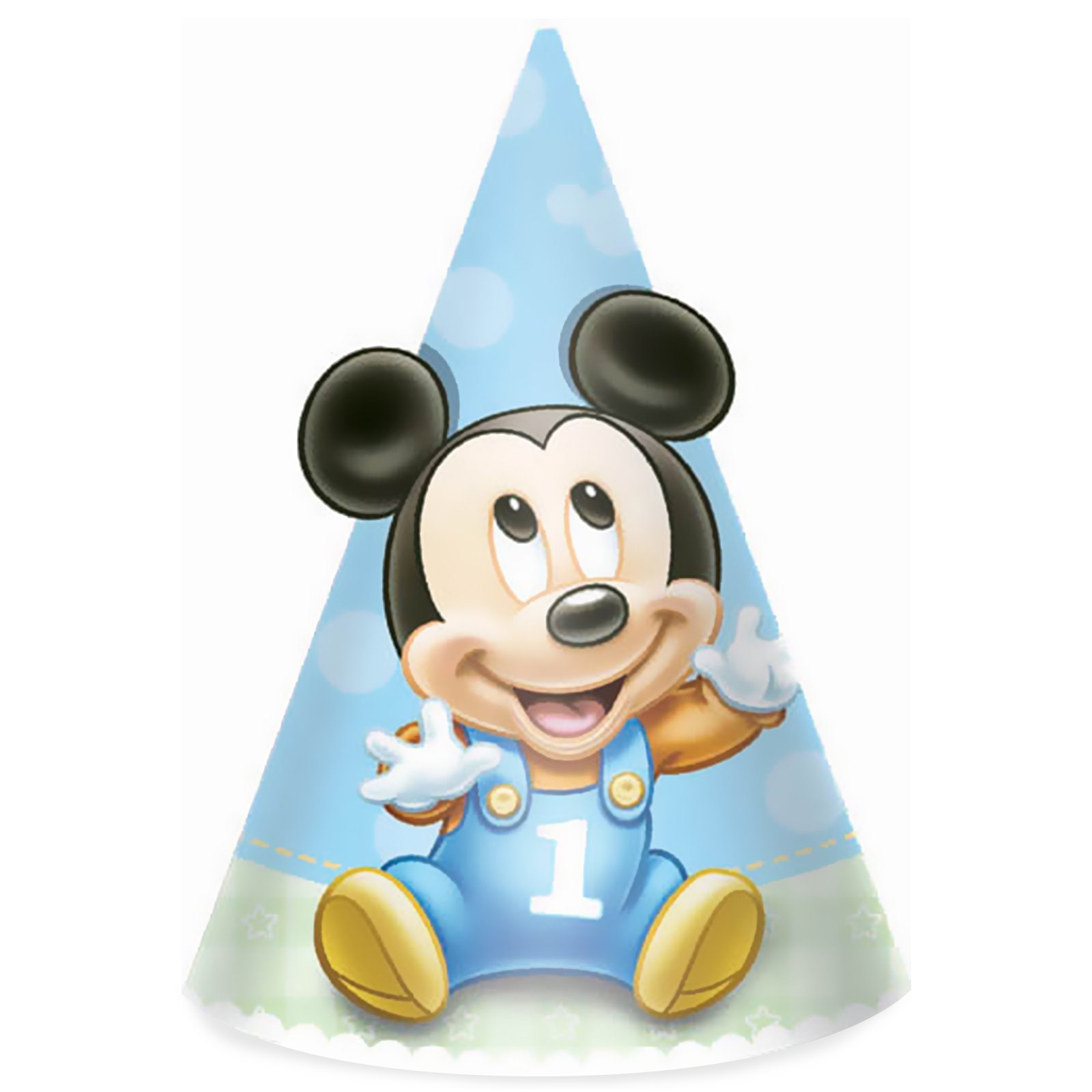 Disney Mickeys 1st Birthday Cone Hats 8 count